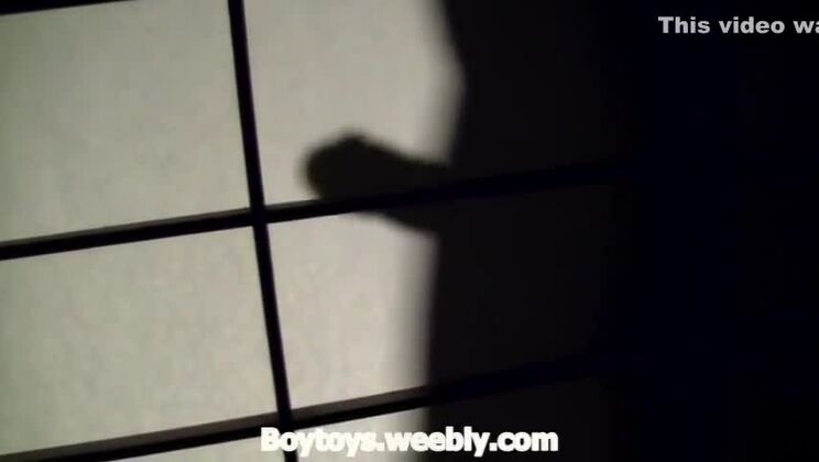 スライドスクリーン越しのフェラチオ